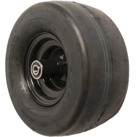 Rock Solid Caster Wheel Setup Fits Hustler Raptor X54 And XL54 Mowers with 11X6 pneumatic tire and sealed bearings.