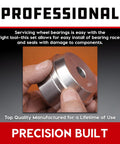 All In One 11 Piece Master Bearing Race And Seal Driver Tool Set with bearing insert in hand