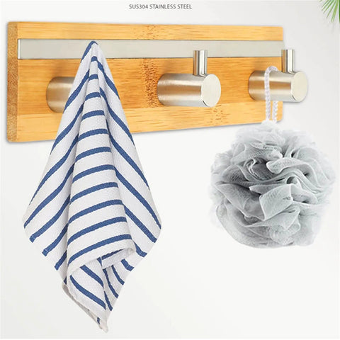 Heavy Duty Rustic Wall Hooks Featuring Sturdy Metal Claws Zero Drill Hassle Super Easy Peel And Stick Mount For Bathroom Kitchen Door And Entryway Key Holder Top Shelf Decorative Organizer with striped towel.