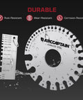 Pro Grade Stainless Steel Sheet Metal Gauge Thickness Tool Dual Sided Round Thickness Gauge For Zero To Thirty Six Reading