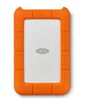 Rugged 5TB Portable External Hard Drive USB Three Point Zero And USB Two Point Zero Compatible, orange and gray design
