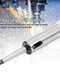 Reducing drill sleeve, side view; high-speed steel silver adapter for lathe milling