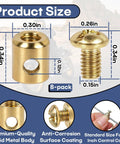 No Sweat Adjustable Cable Stop Barrel Kit With Heavy Duty Threaded Cable Adjusters For Motorcycles Go Karts And Brake Systems - Solid Steel Housing Nipples Built Like A Tank, 8-pack showing dimensions and features.