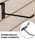 Black Slatwall Hooks 20 Pack Heavy Duty 2 Inch Hangers For Slat Wall Panels And Coat Racks Retail Display No Fuss Must Have Merch Built To Last Hang Everything From Bags To Tools