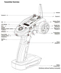 Diagram of 6 Channel RC Transmitter With FS BS6 Gyro Receiver 2.4GHz AFHDS2A Sky Radio Control System For RC Cars Boats Trucks Precision Throttle Steering And Four Auxiliary Channels