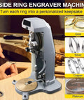 No Sweat Manual Internal Ring Engraving Machine with Precision Double Sided Dial for custom initials on rings.