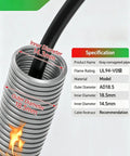 Heavy Duty Flame Resistant Corrugated Cable Conduit Featuring Flexible Wire Cover Sleeves In Slick Gray Double Wave Build dimensions and specifications.