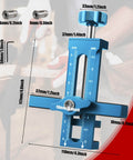 3 in 1 Cabinet Door Mounting Jig With Adjustable Clamp And Quick Hole Opener Aluminum Alloy Positioner