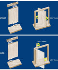 Diagram showing 2 Pack Heavy Duty Pivot Hinge Set With Door Ball Catch For Wood Doors Stainless Steel Hidden Pivot Hinge For Secret Doors 360 Degree Rotation Invisible Pivot Hardware For Bookshelf And Cabinet Doors By HBL