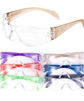 Rad 6 Pack Kids Safety Glasses Youth Protective Eyewear ANSI Z87 Certified in various colors for school and outdoor activities.