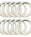 10 Pcs Big Round Carabiner Clips, 2 Inch, 50 Mm, Metal Trigger Snap Hooks With O Rings For DIY Charms, Keychains, Bags, Purses, Crafts Making, Silver Large