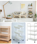 Swivel Caster Set One Point Five Inch Grip Neck White Plastic Casters With Brakes visible on furniture and storage carts.