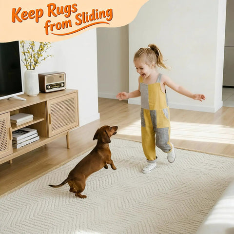 Rug Corner Grippers 8 Pack Triangular Non Slip Tape To Keep Area Rugs Stay Put On Hardwood Floors Reusable Double Sided Carpet Tape For Edges Easy To Trim For Custom Shapes No Damage To Flooring