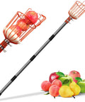 Go To 13 Foot Adjustable Stainless Steel Fruit Picker Pole With Large Metal Basket Fruit Catcher For Apples Mangoes Soft Pad