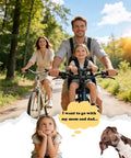 Family cycling with 2-In-1 Kids Bike Handlebar Extender For Mountain Bikes And BMX, Quick Mount Bar Extension Fits 25-32Mm Bars