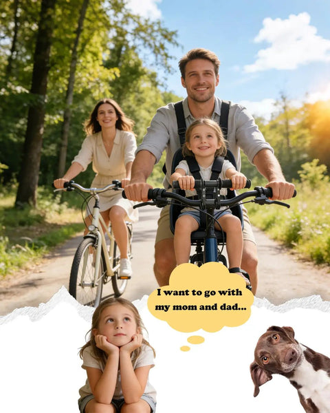 Family cycling with 2-In-1 Kids Bike Handlebar Extender For Mountain Bikes And BMX, Quick Mount Bar Extension Fits 25-32Mm Bars