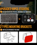 Slick 6 Gang Touch Control Switch Panel With Automatic Dimmable LED Backlight And Built In Relay System For Car Truck Jeep SUV Boat UTV Wiring Hella Smooth Upgrade Your Ride Today with upgraded stickers and mount options.