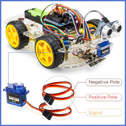 16 Pcs SG90 9G Mini Micro Servo Motors RC Servo Kit for Robot Helicopter Airplane Car Boat with wires and connectors