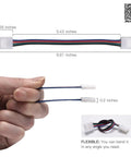 10 Pack 5050 3528 RGB LED Light Strip Connectors With 4 Pin 10mm Wide Solderless Strip To Strip Jumper Angle Connector in use