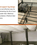 Set Of Four Adjustable Bed Frame Support Legs, Heavy Duty Slats Support For Bed Frames, 7.08 To 13 Inches Height, Easy Install images