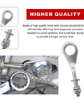 Two Pack Heavy Duty Motorcycle Chain Tensioner And Chain Axle Adjuster Replacement Parts 95014-10010 Chrome Coated Close-Up