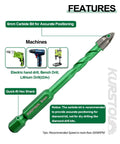 Top Tier Diamond Drill Bit Kit With Quick Fit Hex Shank And Ph2 Screwdriver Bits For Cruising Through Ceramic Tile Porcelain Granite And Marble Like A Boss In 12 Piece 6mm carbide bit for drill positioning.