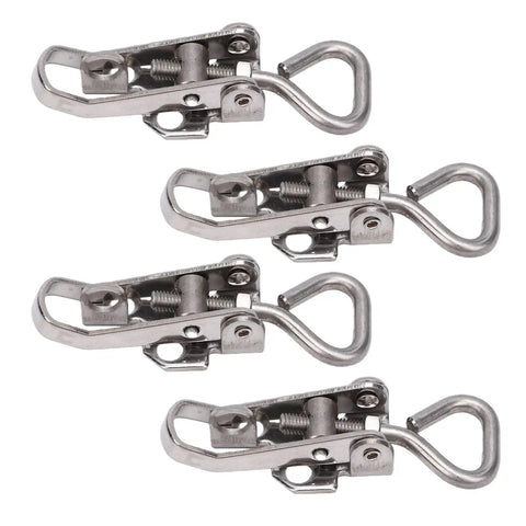 4 Pack Toggle Latch Clamp With Locking Hole For Toolbox Cabinet Doors And Smoker Lids, Marine Grade 304 Stainless Steel