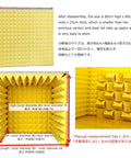 Top Tier Portable Soundproof Booth Desktop Vocal Shield High Density Acoustic Foam Panels for compact storage, 80x80x25 cm.