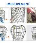 Downspout Debris Guard For 2.8 To 3.7 Inch Round Pipes, 304 Stainless Steel Gutter Strainer with leaves and water flow