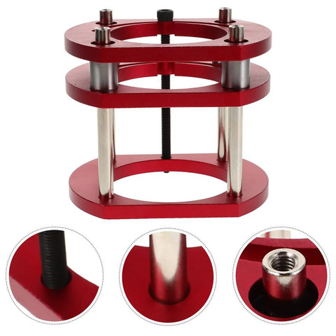 Getajghsd Iron Router Table Lifting System Base For Precision Slotting And Fine Processing With Red Adjustable Lift Platform close-up view.