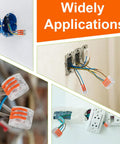 180 Piece All In One Wire Connector Kit With 2 Port 3 Port And 5 Port Levers Push In Wire Nuts For AWG 28 To 12 in use