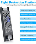 Top Shelf Rock Solid 24V Power Supply 2.5A 60W Switching Adapter with protection functions and black metal housing.