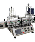 Automatic Liquid Filling And Bottle Capping Sealer Machine Desktop Four Head Magnetic Pump Adjustable Speed Conveyor Belt smooth operation