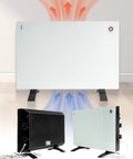 Convection Panel Space Heater With Thermostat And Dual 450 And 900 Watt Settings 22 By 18 Inch Wall Mount Kit