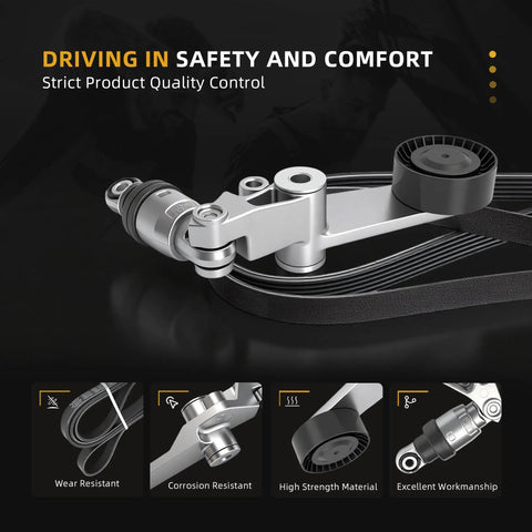 Serpentine Drive Belt Tensioner Kit DIY Friendly For Toyota Celica 2003 Through 2005 And Toyota Corolla 2003 Through 2008