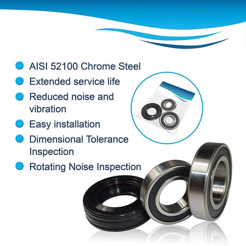 Bearing And Seal Kit For Samsung Washer Tub Replacement Fits DC97-15328L DC97-15328F with features and packaging shown