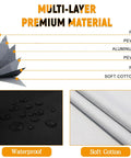 Kistrba cab car cover for mid-size crew cab trucks; waterproof multi-layer fabric with soft cotton lining