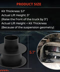 Front Leveling Kit For 2005 To 2024 Ford F250 And F350 Super Duty 4WD Trucks with 5.1" thickness and 3" lift.
