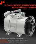 Heavy Duty AC Compressor Assembly With Clutch And PreFilled PAG46 Oil Boss Four Groove Pulley Built Tough for Toyota Yaris