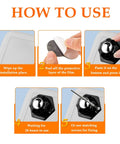 Installation steps for 4 Pack Ball Bearing Rollers 360 Degree Swivel Casters Self Adhesive with ABS and stainless steel construction.