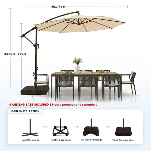 15 foot cantilever patio umbrella offset 10 ft Outdoor Umbrella Engineered to provide superior 10 ft Offset Patio Umbrella