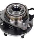 Front Wheel Hub Bearing Assembly 4WD With ABS 5 Lug Replacement For Chevy Blazer S10 GMC Jimmy Sonoma Isuzu Hombre And Oldsmobile Bravada Heavy Duty Front Hub Kit For Reliable ABS And Smooth Rides On GM SUVs, close-up view
