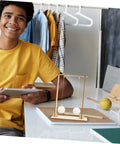 Student with Two Piece Floating Ball Physics Experiment Kit For Classroom Science Hands On Learning Tools For Students And Teachers Safe Materials Engaging Fun Science Teaching Aid on desk