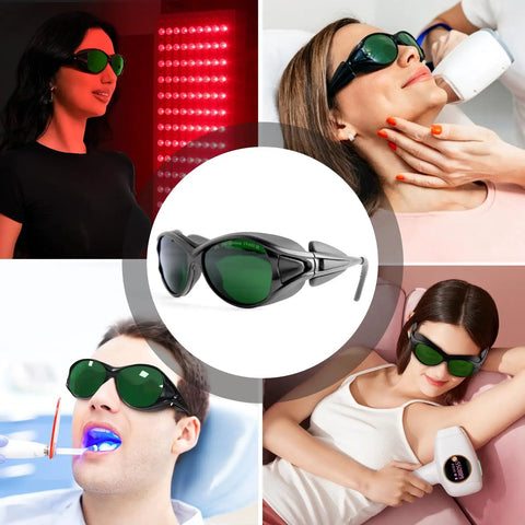 Tough As Nails Laser Safety Glasses For IPL Hair Removal With Broad Spectrum Protection and OD 4 Plus Rating for safe treatment use.