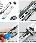 Beefy Heavy Duty Drawer Slides With Lock, Full Extension Ball Bearing Rails, One-Key Quick Disassembly, 53mm Height