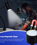 Pro Grade Ultra Bright 14W Magnetic LED Work Light With Flexible Gooseneck And Magnetic Base for hands-free industrial use