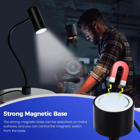 Pro Grade Ultra Bright 14W Magnetic LED Work Light With Flexible Gooseneck And Magnetic Base for hands-free industrial use