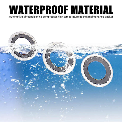 Thirty Piece Auto Air Conditioning Compressor Port Gasket Kit Battle Tested Rubber Sealing Rings For Cooling Pump High Temperature Resistant Setup Zero Sweat Universal Fit Replacement Hardware Slick Black Design in water.