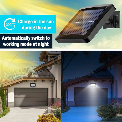Solid As A Rock 56 Led Solar Outdoor Light With Motion Sensor And Ip65 Rain Guard Packaged With A Distant Power Panel And Extra Long Cable For No Sweat Backyard Install That Burns Bright All Night Long