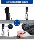 Step-by-step guide for installing Beefed Up 420D Waterproof Patio Umbrella Cover For Double Sided 13 To 15 Ft Market Umbrellas.